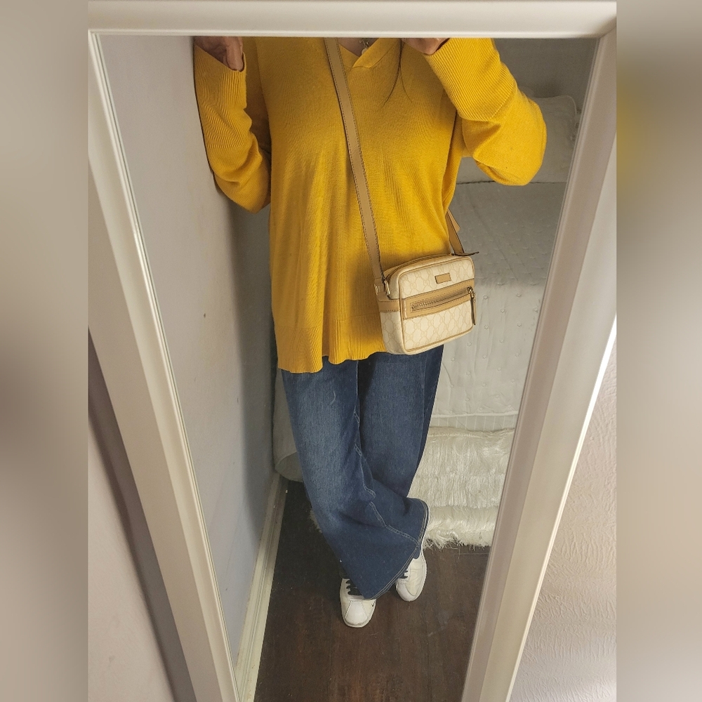 Authentic Gucci GG Supreme Camera Bag – Beige/Avorio Crossbody with Leather Trim - Picture 16 of 16